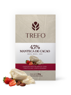 Chocolate Blanco con Frutillas Liofilizadas